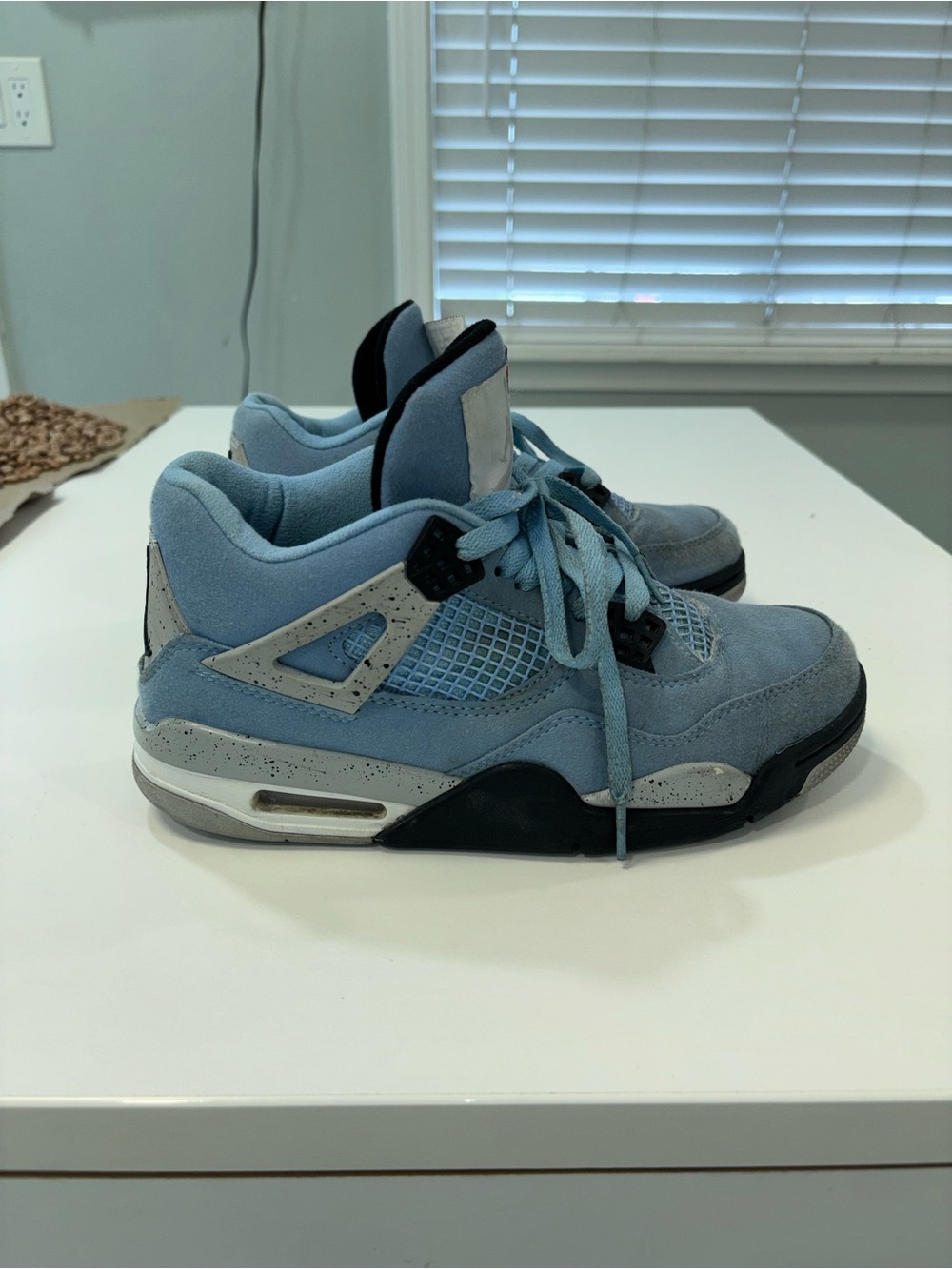 Jordan Men's Light Blue Suede Athletic Sneakers